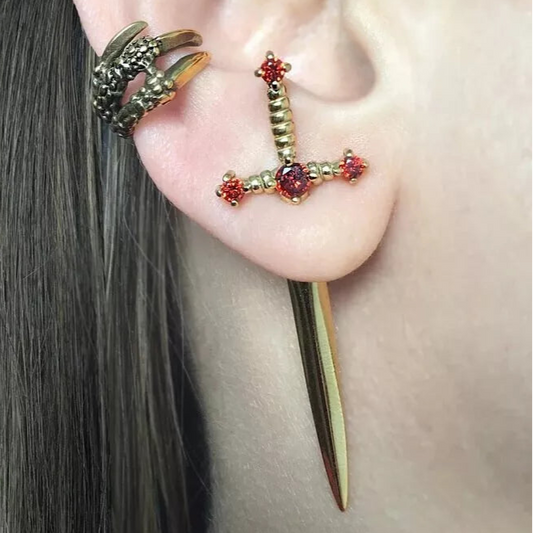 Boucles d'oreilles épée